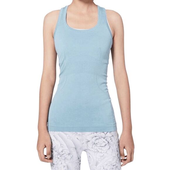 LULULEMON ATHLETICA Swiftly Tech Racerback Tank in Cascade Blue Size 10 - Picture 1 of 4